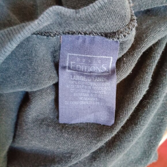 Vintage Large Sleeveless T-shirt Basic Editions 1990's Grunge Fade Black - Picture 5 of 5